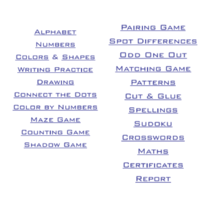 Kids 2000+ Activity Worksheets