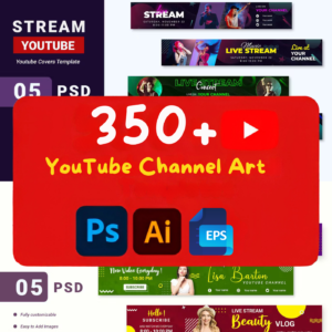 350+ YouTube Channel Art Pack: Elevate Your Channel Presence