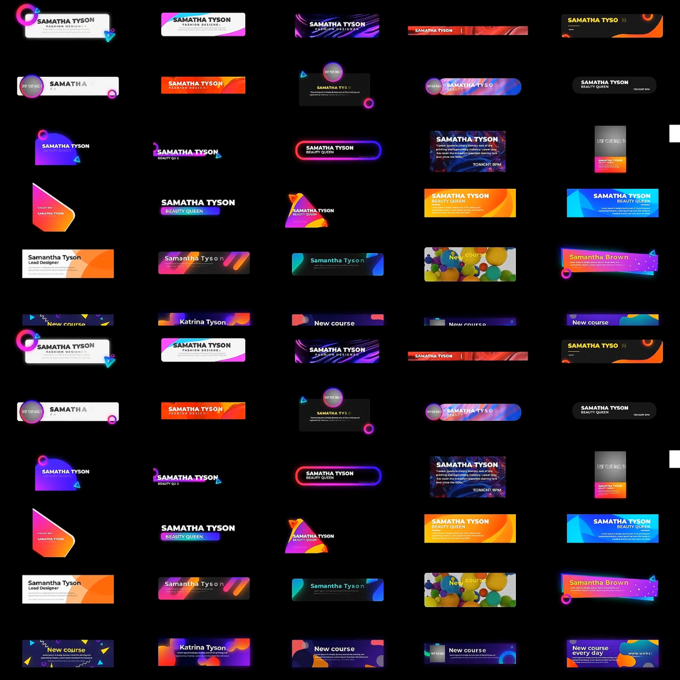 YouTube Pop Lower Thirds Pack